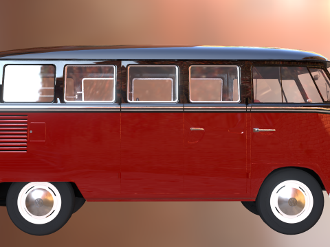 Volkswagen T1 1967 3D 模型