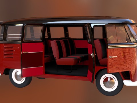 Volkswagen T1 1967 3D 模型