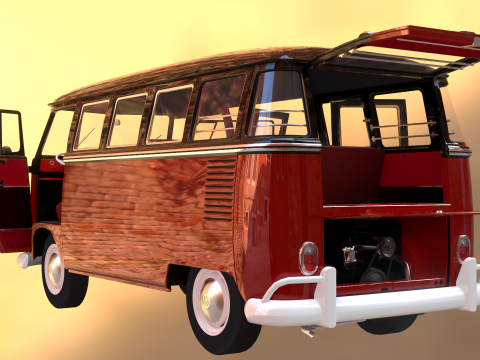 Volkswagen T1 1967 3D 模型