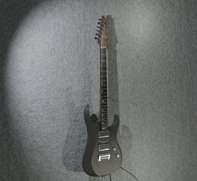 Electric guitar 3D-Modell .c4d .max .obj .3ds .fbx .stl .blend 