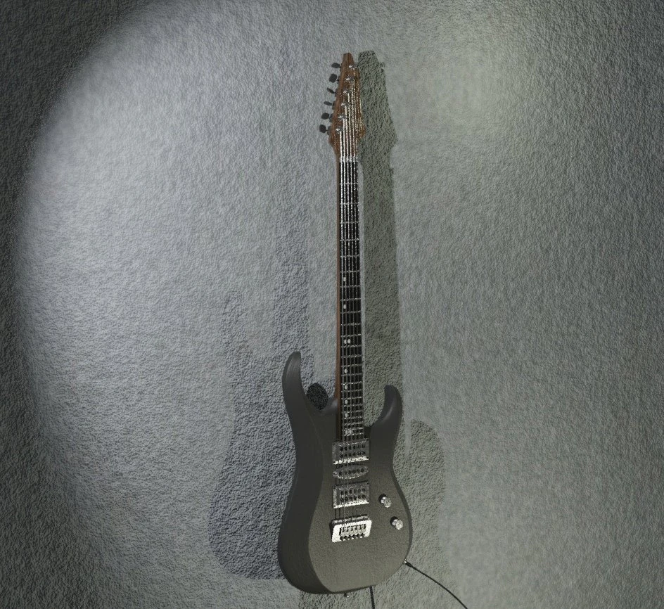 Electric guitar 3D Model .c4d .max .obj .3ds .fbx .stl .blend 