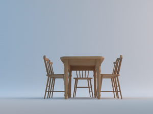 Dining Table Set 3D Model
