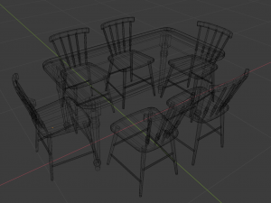 Dining Table Set 3D Model