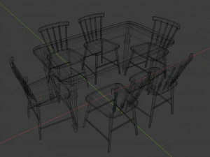 Yemek Masası Takımı 3D Model