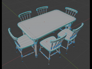 Dining Table Set 3D Model