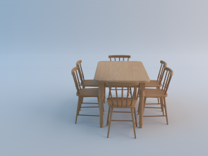 Dining Table Set 3D Model