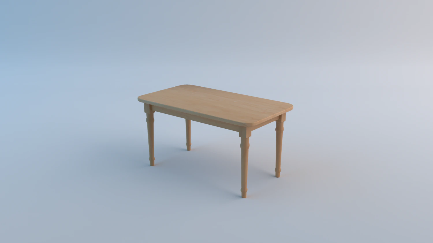 Dinner table 3D Model .c4d .max .obj .3ds .fbx .stl .blend 