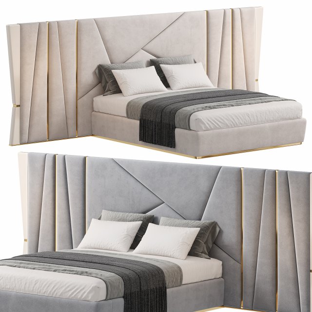 AFSANA BED Modèle 3D .c4d .max .obj .3ds .fbx .stl .blend 