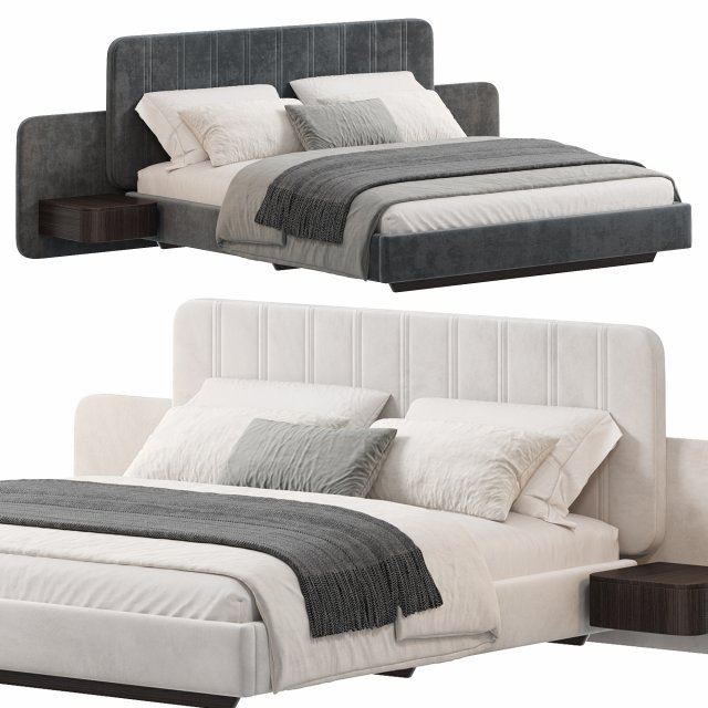 AMANDA Bed by Domkapa 3D Model .c4d .max .obj .3ds .fbx .stl .blend 