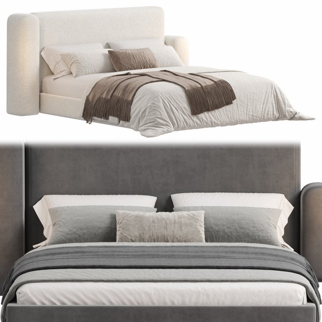 Asym Bed by shinebysho 3Dモデル .c4d .max .obj .3ds .fbx .stl .blend 