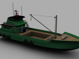 Fishing boat and ship Low-poly 3D Model in Boats 3DExport