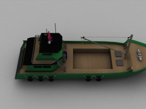 Indonesian Fishing Boat Model 3D
