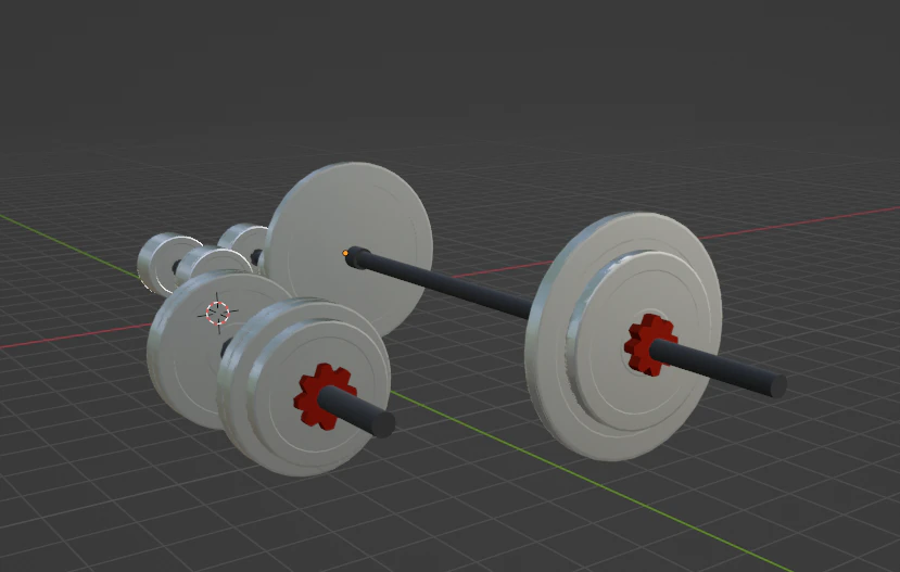 Fitness barbell 3D Model .c4d .max .obj .3ds .fbx .stl .blend 