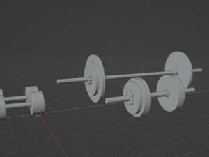 Fitness barbell Modelo 3D