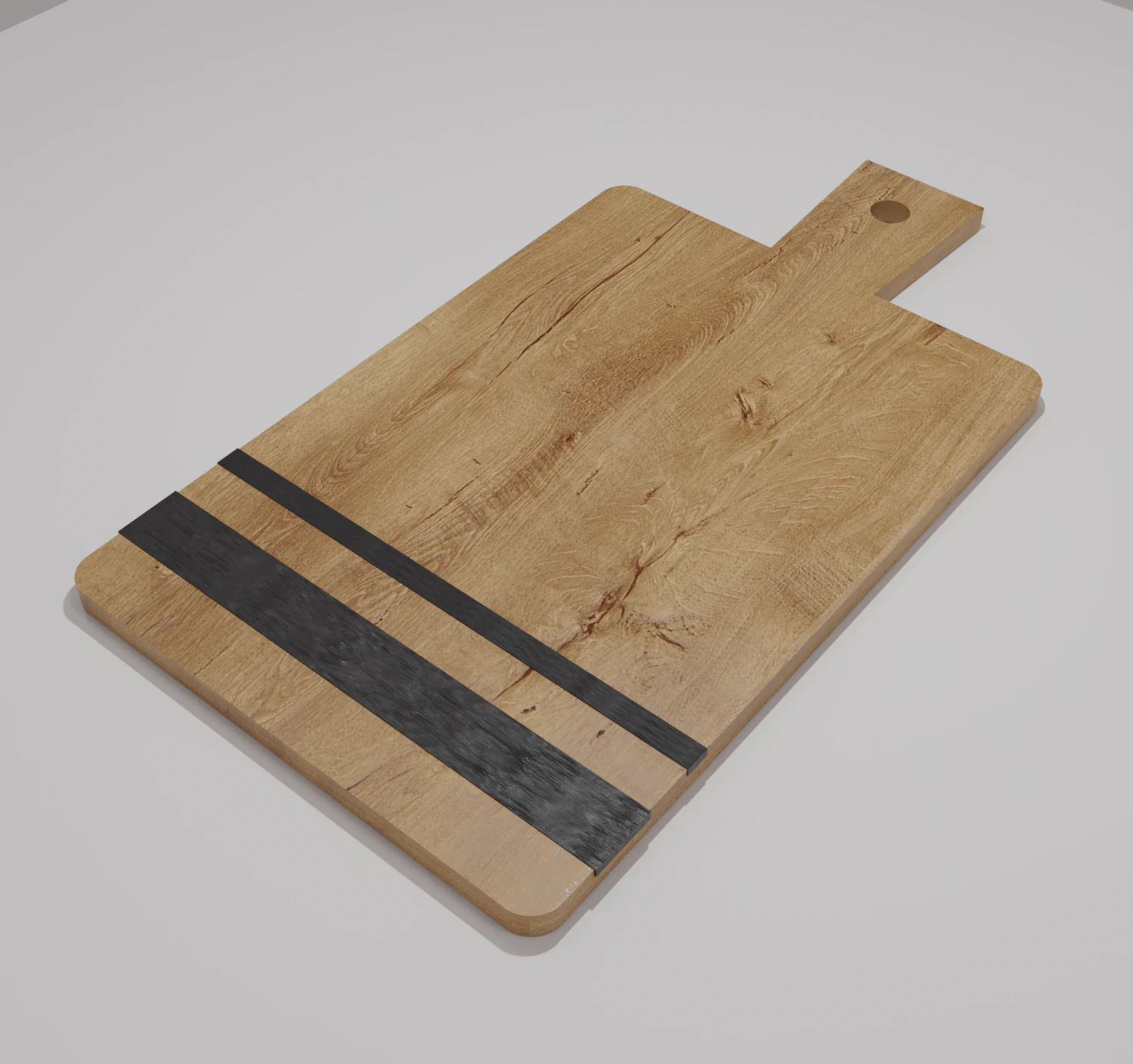 Wooden chopping board 3D Model .c4d .max .obj .3ds .fbx .stl .blend 
