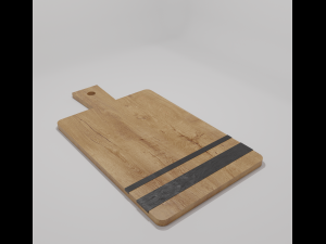 Wooden chopping board 3D Model