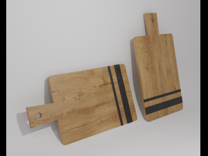 Wooden chopping board 3D Model