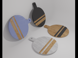 Wooden chopping board 3D Model
