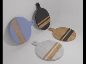 Wooden chopping board 3D Model