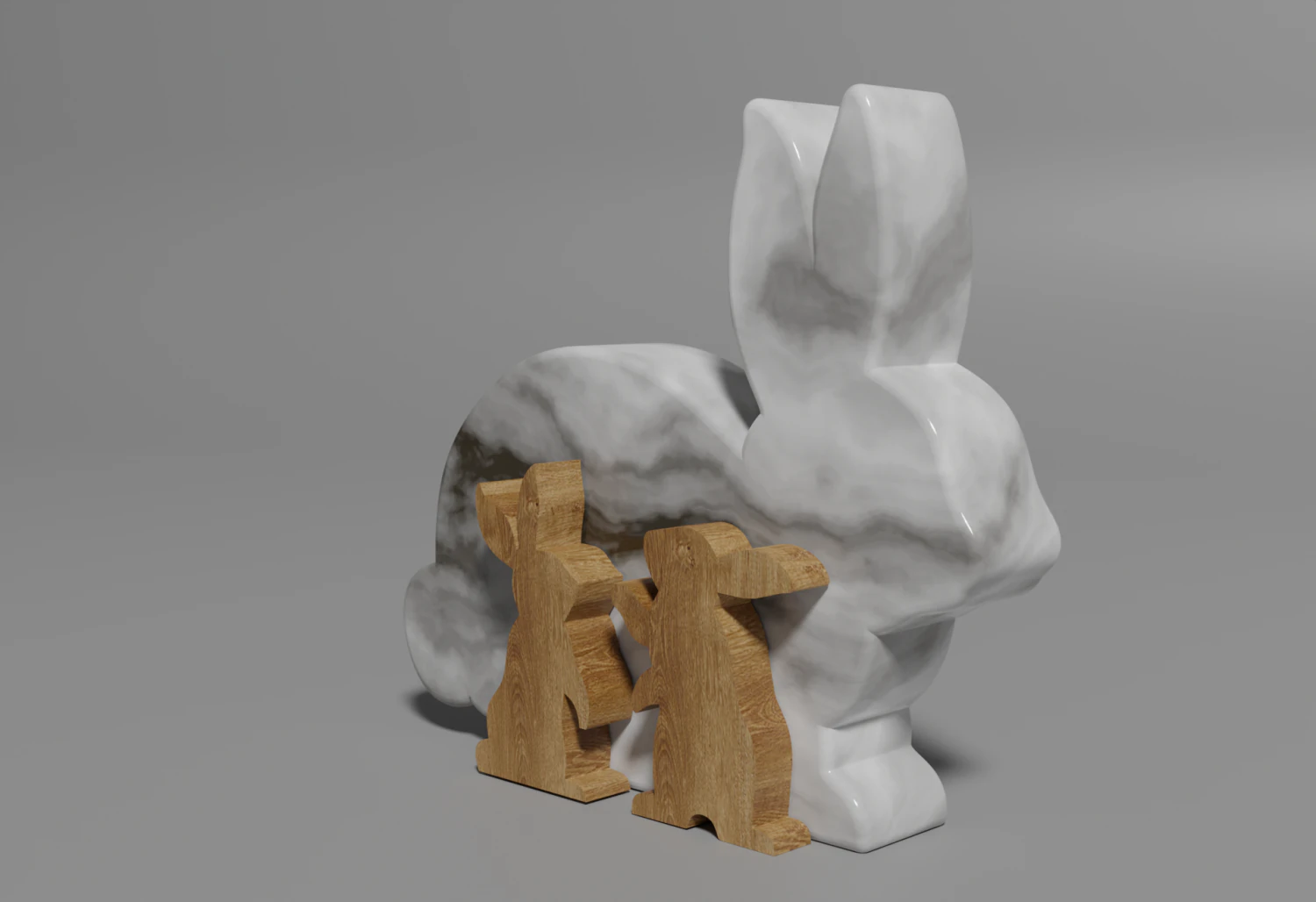 Wooden easter 3D Model .c4d .max .obj .3ds .fbx .stl .blend 