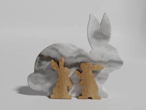Wooden easter Modèle 3D