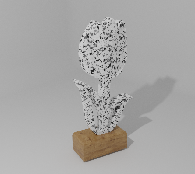Flower and base spring Model 3D .c4d .max .obj .3ds .fbx .stl .blend 