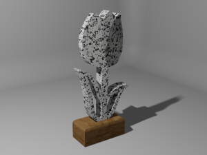 Flower and base spring Model 3D
