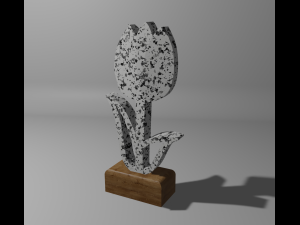 Flower and base spring Model 3D
