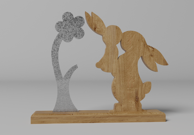 Wooden easter 3D Model .c4d .max .obj .3ds .fbx .stl .blend 