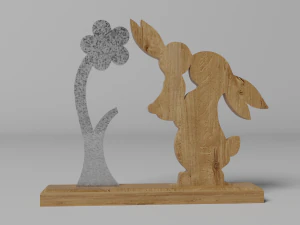 Pasqua in legno Modello 3D