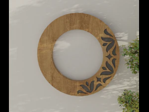 나무 벽 패널 조각 3D 모델