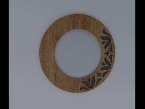 Wooden wall panel engraving 3D Model