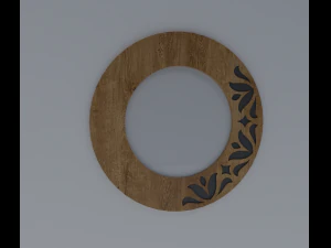 Wooden wall panel engraving 3D Model