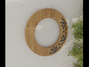 Wooden wall panel engraving 3D Model