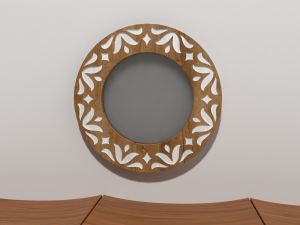 Wooden wall panel engraving Modelo 3D