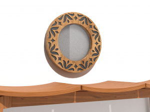 Wooden wall panel engraving 3D Model