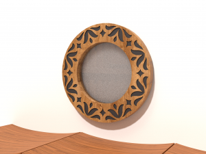 Wooden wall panel engraving 3D Model