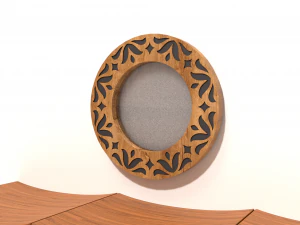 Wooden wall panel engraving 3D Model