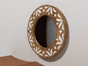 Wooden wall panel engraving 3D Model