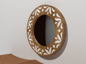 Wooden wall panel engraving 3D Model