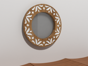 Wooden wall panel engraving 3D Model