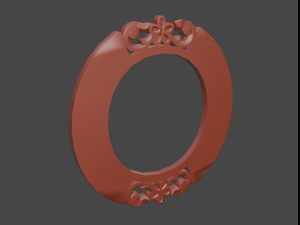Wooden wall mirror carving 3D 模型