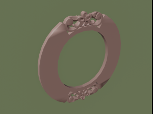 Wooden wall mirror carving 3D 模型