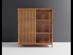 Mensola modulare in legno Modello 3D