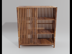 Wooden modular shelf 3D Modell