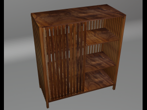 Wooden modular shelf 3D Modell