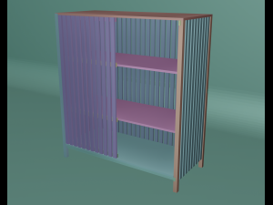 Wooden modular shelf 3D Modell