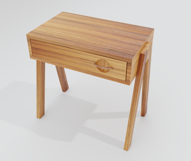 Wooden Nightstand side table 3Dモデル .c4d .max .obj .3ds .fbx .stl .blend 
