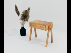 Wooden Nightstand side table 3Dモデル