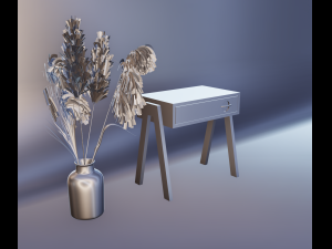 Wooden Nightstand side table 3Dモデル